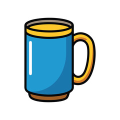 A vector illustration of colorful Mug on white background 