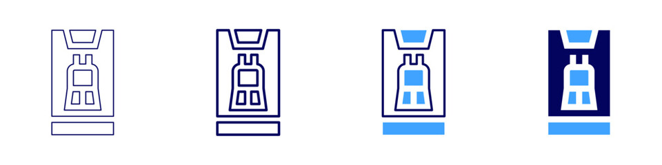 Fototapeta premium Online shopping trends icon in 4 different styles. Thin Line, Line, Bold, and Bold Line. Duotone style. Editable stroke