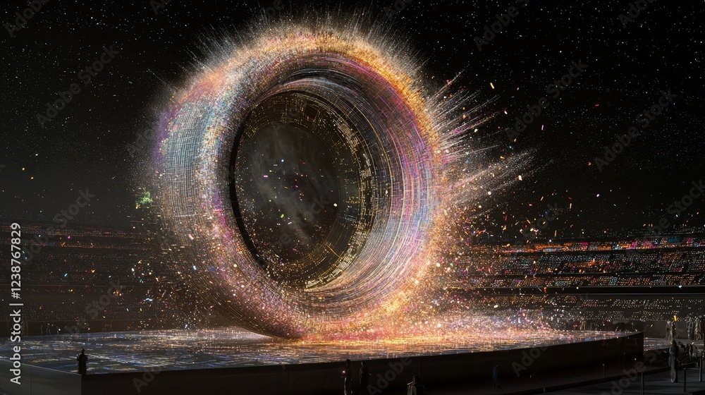 Poster cosmic grids visualizing relationships in an expansive universe