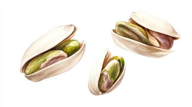 Three pitas arranged in a shell shape on a white background, ideal for food and recipe illustrations