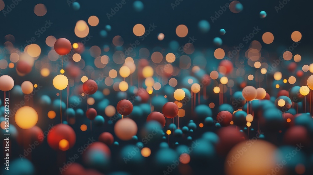 Poster vibrant burst of multicolored particles in a scientific data visualization