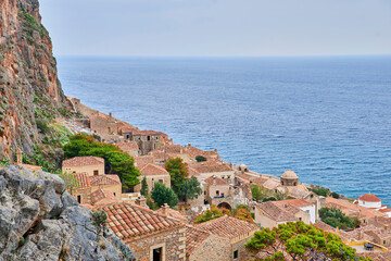 Fototapeta premium view of the town Monemvasia