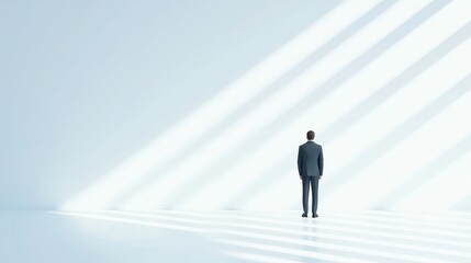 Obraz premium Corporate Crime Trials, showcasing white-collar criminals navigating legal proceedings, emphasizing accountability, ethical dilemmas, and the quest for justice in a stark, minimalist environment.