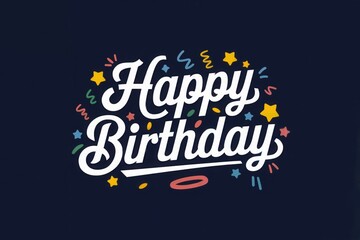 Colorful happy birthday celebration design for greetings and party invitations