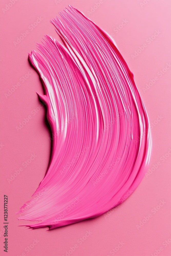 Poster close-up shot of pink paint on a pink surface, ideal for use in designs and layouts requiring a pop 