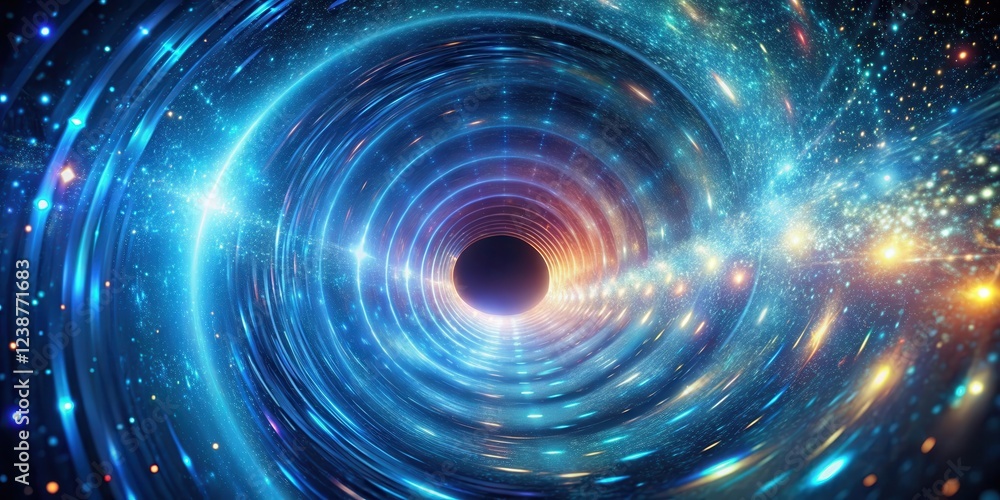 Aufkleber a journey through a celestial vortex cosmic tunnel of light and stardust