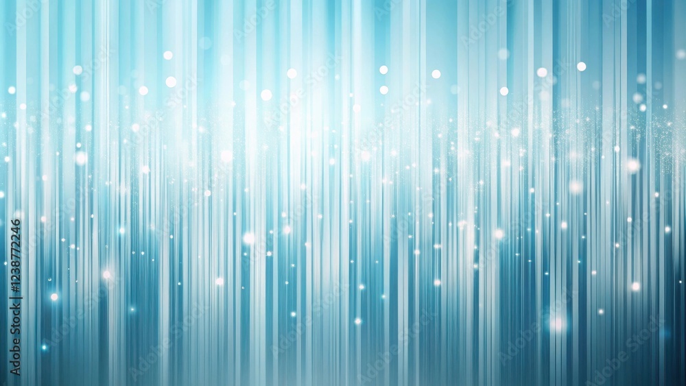 Poster abstract teal vertical lines with sparkling lights background