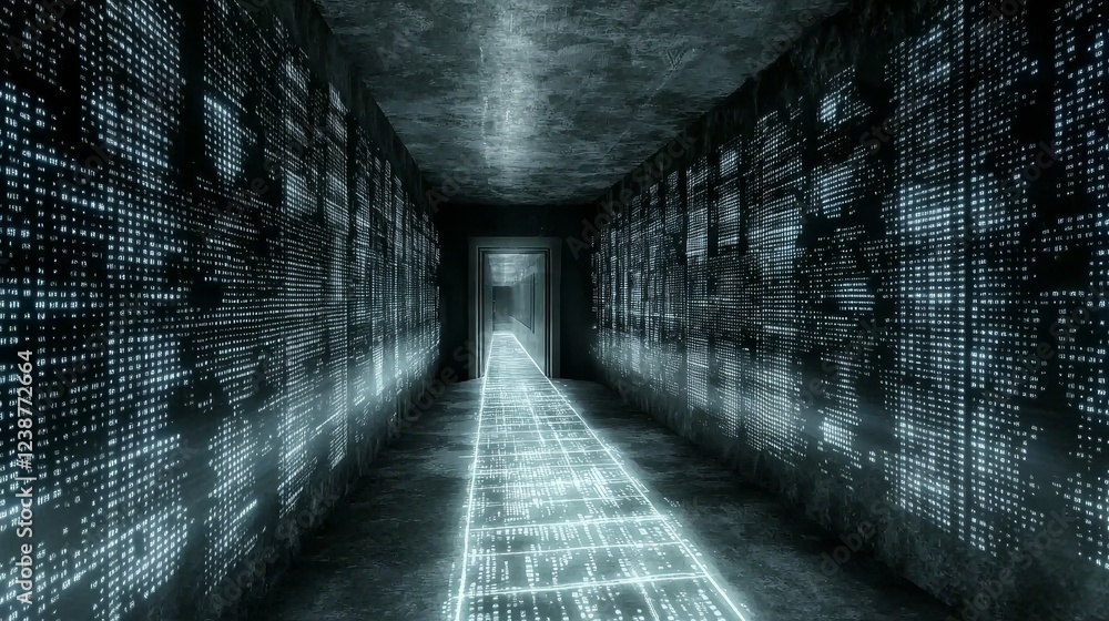 Poster illuminated pathways delineating influence in a digital space
