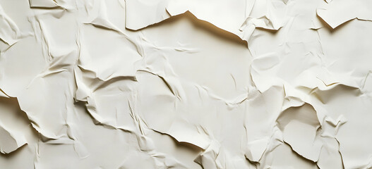 Abstract White Creased Paper Texture Background