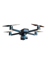 Aerial drone flight demonstration outdoor setting product clear skies above view transparent background