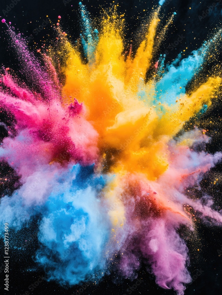 Poster this image captures the breathtaking moment of fireworks exploding, creating a stunning display of v