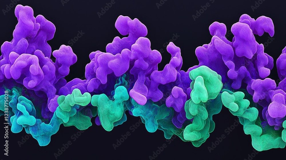 Poster mesmerizing digital trails leading to groundbreaking abstract visualization