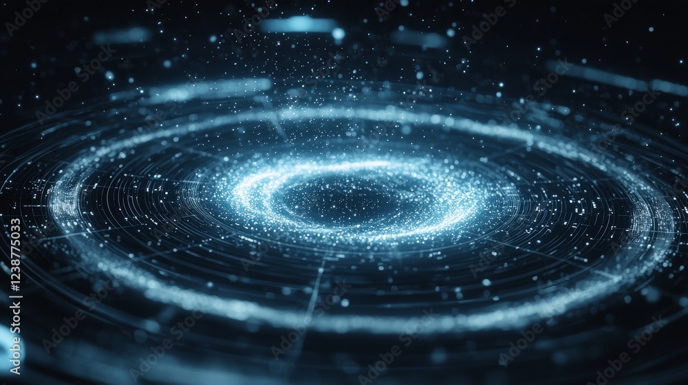 Poster mesmerizing fluid patterns representing movement and energy in space