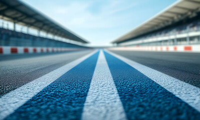 Fototapeta premium Asphalt Race Track: Speed, Competition, and the Thrill of Victory