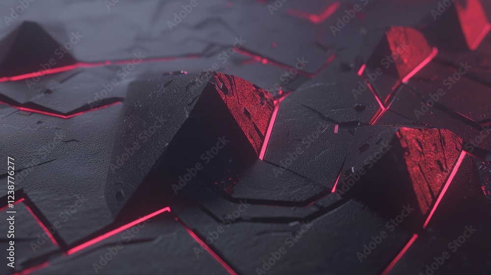 Poster abstract prismatic pathways in a futuristic texture design