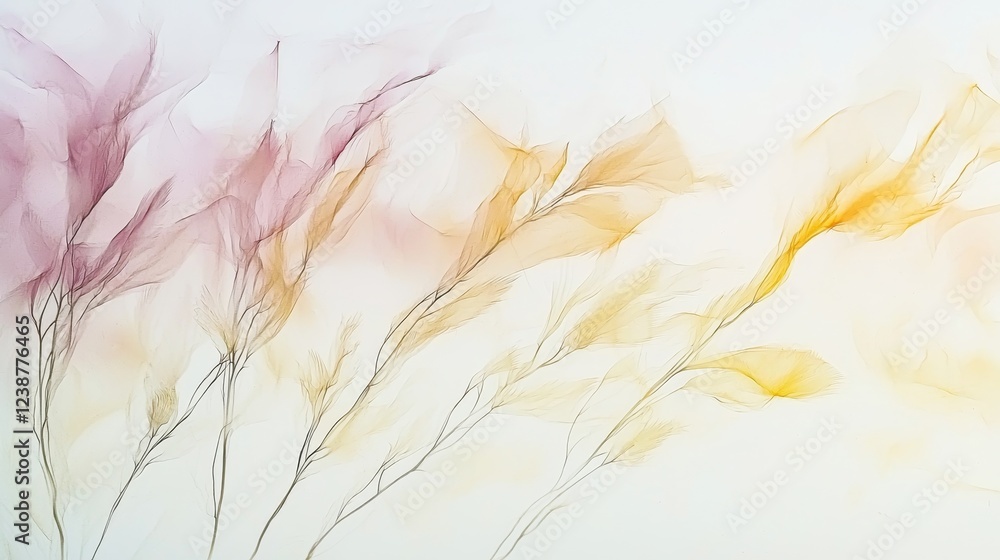 Poster abstract pulsating fields of data with soft flowing colors and shapes