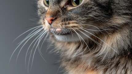 Close-up of a cat with mange indoor setting animal portrait focusing on fur condition and health awareness