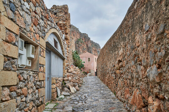 narrow street in old town