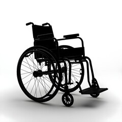 silhouette von einem Rollstuhl