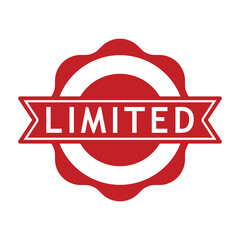 Obraz premium limited rubber stamp ribbon vector icon sticker minimalist design for digital and print projects Graphic Design Icons Making a Huge Impact on Visual Aesthetics