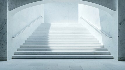 Symbolism of the Courthouse Steps, representing justice as a public institution, minimalist backdrop, clean design, ample negative space to emphasize importance.