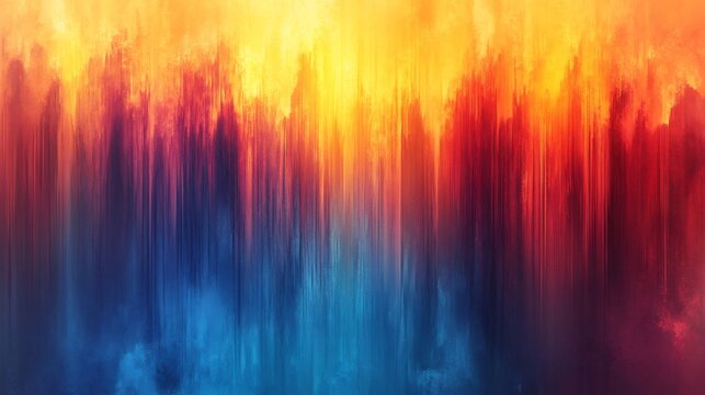 Vibrant abstract art fiery sunset hues flow dynamically downward cool blues contrast warmly. AI Generated
