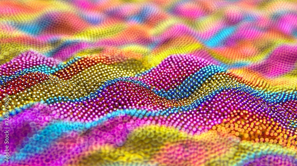 Poster vivid data flows creating patterns similar to natural formations