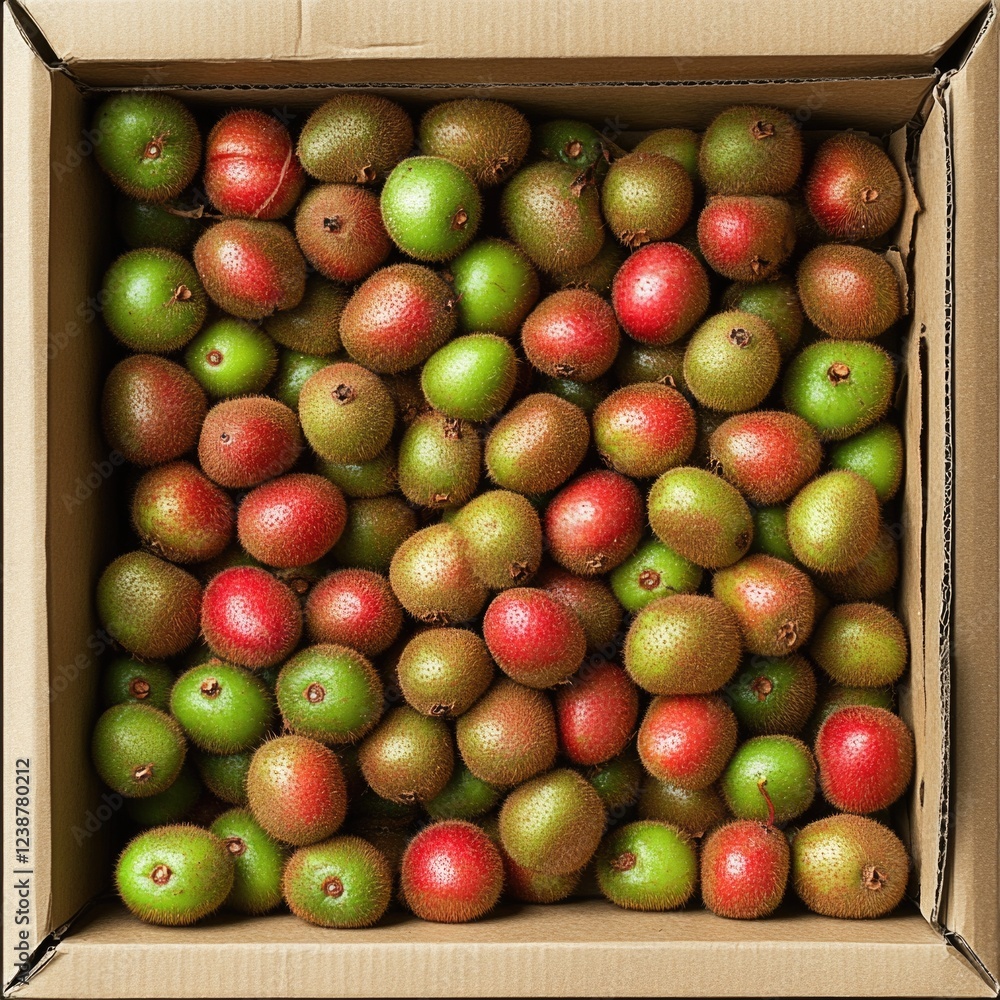 Poster a basket filled with various types of green and red apples