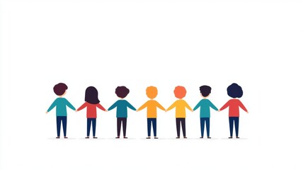 Diverse People Holding Hands to Represent Team Spirit and Collaboration in Unity