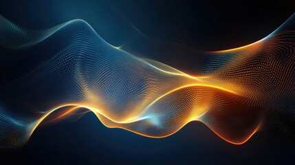 Fototapeta premium Luxurious abstract technology background with flowing waves