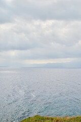 sea landscape with clouds in Greece