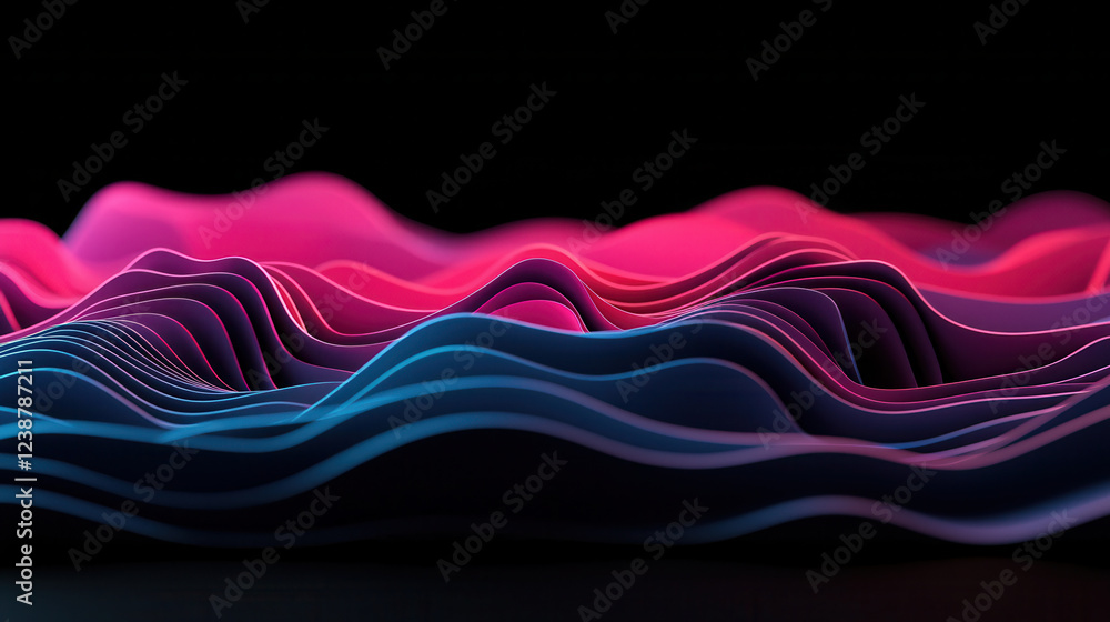 Poster dynamic liquid waves with realistic depth and motion create mesmerizing visual experience. vibrant c