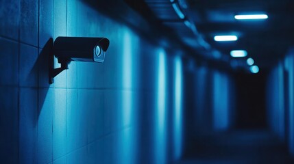 Security camera hallway surveillance night monitoring