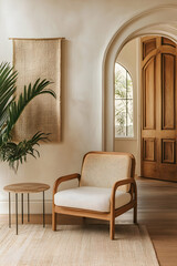 Relaxing Rattan Chair in a Calm Interior