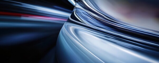 Speeding Car, Night Road, Blurred Lights, Abstract Motion, Design