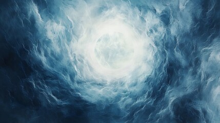 Soft Blue Clouds Amidst Bright White Light in a Tranquil Sky