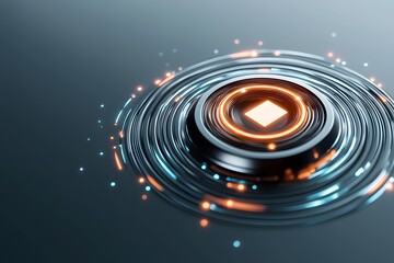 Obraz premium Abstract Technology Concept with Circular Motion and Light Effects