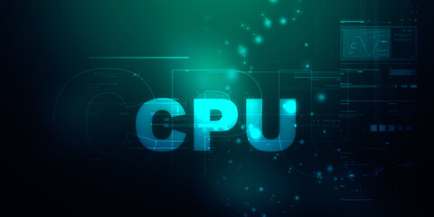 2d illustration Central Processing Unit