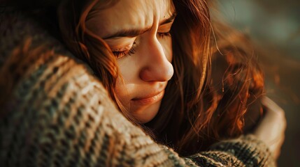 A compassionate gesture  supporting a friend in distress with warmth and empathy