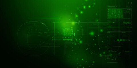 2d illustration Abstract futuristic electronic circuit technology background