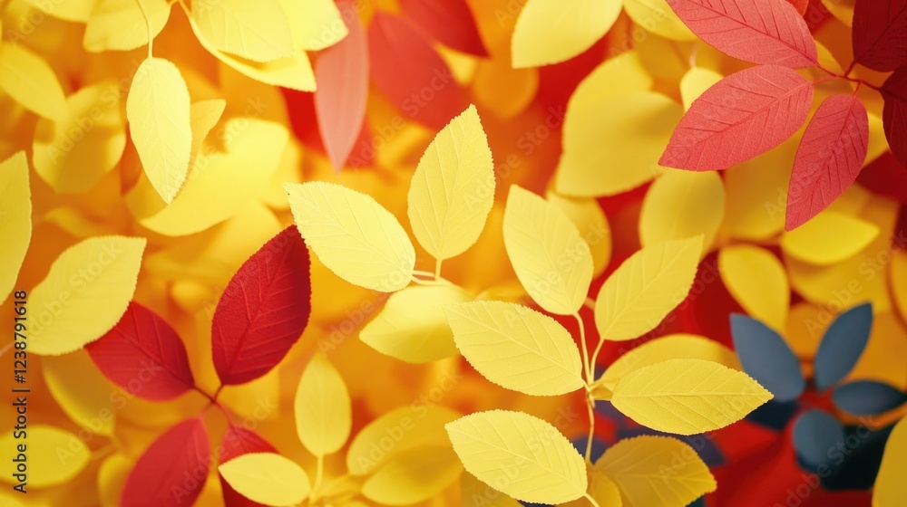 Poster a close-up view of a cluster of leaves