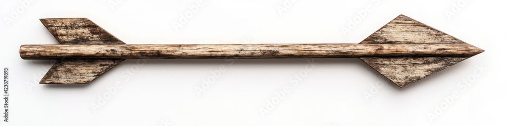 Aufkleber a simple and straightforward image of a wooden arrow placed on a white background, ideal for use in 