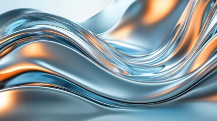 Abstract Metallic Wave Background Texture