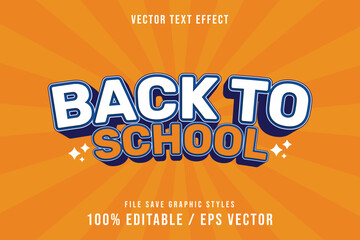 Premium Black To School text effects can be edited again, suitable poster, template.