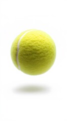 4. A tennis ball floating on a white background