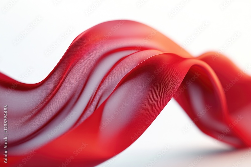 Aufkleber a close-up view of a red object on a white background
