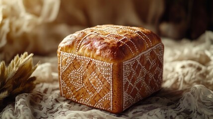 A slice of bread sitting alone on a table, perfect for illustration or stock photography