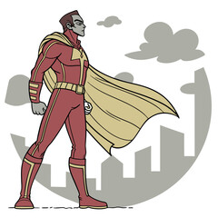 illustration of a person superman