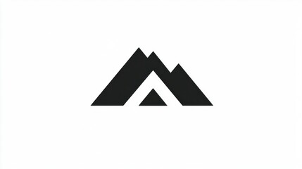 Abstract mountain logo design, isolated on white