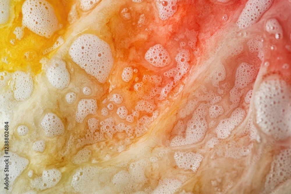 Poster A close-up view of a mixture of liquids, suitable for use in science and education contexts